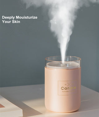 280ML Air Humidifier LED Candle Ultrasonic Cool Alodia Store
