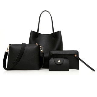 4Pcs/set Leather Women Bag Tote Card Holder Purse Messenger Satchel Top Handle Bags Alodia Store