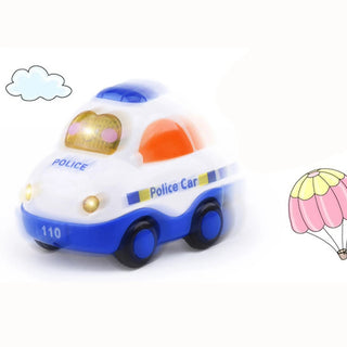 Cartoon Car Toy Plastic Pull Back Cars Model Mobile Vehicle Fire Truck Taxi Boys Girls Toys Educational for Alodia Store