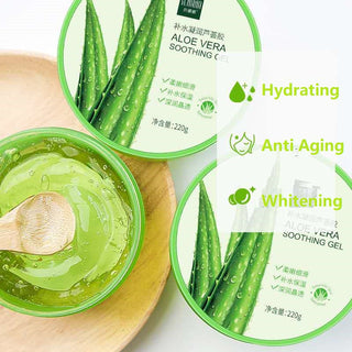 220ML Aloe Vera Gel Natural Face Creams Moisturizer Acne Treatment Cream Sun Repair Cream Whitening Skin Care Smoothing Alodia Store