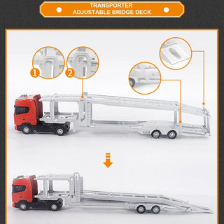 1:50 Simulation Alloy Diecast Large Truck Head Model Container Toy Pull Back Sound Light Engineering Alodia Store