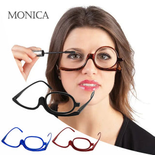 Women Magnifying Glasses Makeup Reading Glass Folding Eye Make Up Reading Glass PC Frame +1.0~+4.0 Resin Lens gafas de sol Alodia Store