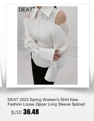 DEAT 2023 Autumn Women's Coat New Fashion Turn-down Collar Solid Alodia Store