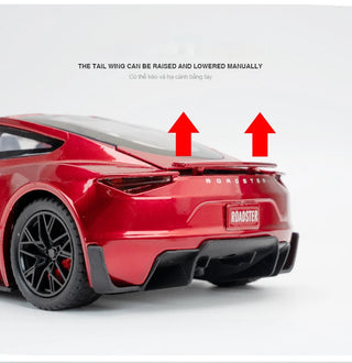 1:24 Tesla Roadster Alloy Sports Car Model Diecasts Metal Toy Vehicles Car Model Simulation Sound and Light Collection Kids Gift Alodia Store