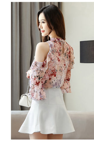 2023 Womens Sleeve Butterfly Sleeve Chiffon alodia store
