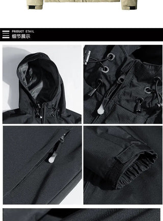 Jacket Windproof Black Blue Alodia Store