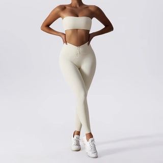 Yoga Set 2 Piece High Waist Leggings Sports Bra Women's Tracksuit Gym Workout Push Up Running Clothes Sportswear Fitness Suit Alodia Store