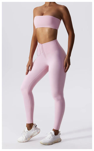Yoga Set 2 Piece High Waist Leggings Sports Bra Women's Tracksuit Gym Workout Push Up Running Clothes Sportswear Fitness Suit Alodia Store