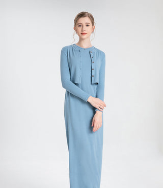 2023 clothes cardigan and near Ankle Length long dress nature fiber alodia store