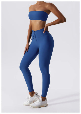 Yoga Set 2 Piece High Waist Leggings Sports Bra Women's Tracksuit Gym Workout Push Up Running Clothes Sportswear Fitness Suit Alodia Store