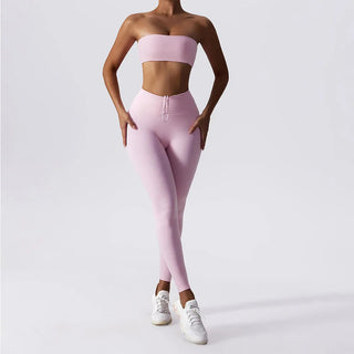 Yoga Set 2 Piece High Waist Leggings Sports Bra Women's Tracksuit Gym Workout Push Up Running Clothes Sportswear Fitness Suit Alodia Store
