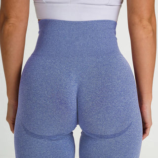 Seamless Women's Sports Yoga Shorts Leggings Fitness Tight Gym Running High Waist   Workout Three Piece Scrunch Biker Pants Alodia Store