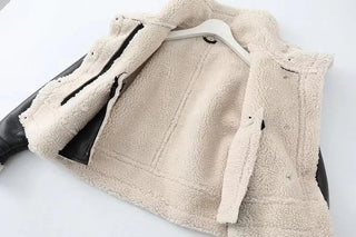 Faux Leather Coat Vintage Alodia Store