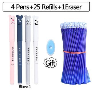 30 Pcs/set 0.35mm Kawaii Erasable Pens for Writing Notebooks Girls Cute alodia store