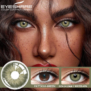 EYESHARE Color Contact Lenses for Eyes 2pcs Natural Brown Contact Lenses Gray Blue Lenses Yearly Beautiful Pupil Contact Lenses Alodia Store