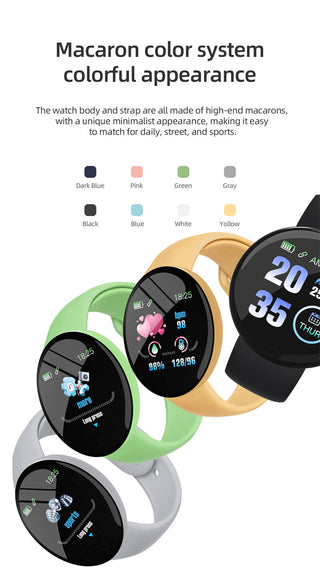 D18 Pro Smart Watch Men Women Bluetooth Fitness Tracker Bracelet Sport Heart Rate Blood Pressure Kids Smartwatch for IOS Android Alodia Store