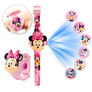 Disney Kid Cartoon Cool Ptojectio Watch Marvel Spider-Man Boy Unicorn Princess Elsa Flash Electronic Digital Student Toy Clock Alodia Store