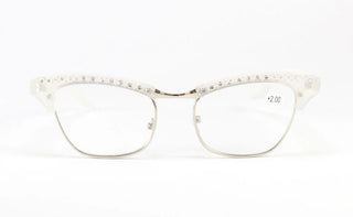Diamond Ladies Elegant Cat Eye Reading Glasses Resin Lenses Women Crystal Rhinestone Decoration Presbyopic Eyewear for Elder Alodia Store