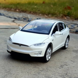 1:32 Tesla Model-X Alloy Car Diecast Sound And Light Pull Back Model Toy Vehicle Metal Car Simulation Alodia Store