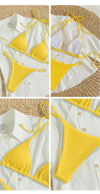 2024 Special Pit Stripe Fabric Bikini Set ALODIA STORE