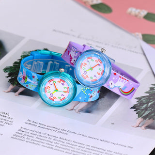 Cartoon bee flower watch children fashion casual unicorn pony kids quartz watches for student boys girls clock girl watch Alodia Store