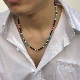 New Bohemian Style Necklace for Men Polymer Clay Pieces Spliced Wood Beads Wholesale Hot Spot Gothic Chains Jewelry Alodia Store