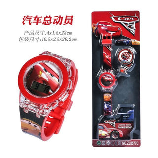 Disney Kid Cartoon Glowing Watch Marvel Spider-Man Boy Unicorn Princess Elsa Flash Electronic Digital Student Toy Clock Relogio Alodia Store