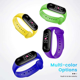 M3 Kids Digital Watches Adjustable Silicone Strap Waterproof Children's Watch Boys Sports Wrist Electronic Smart Watch For Kids Alodia Store