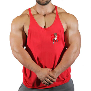 Skull Fitness Clothing Bodybuilding Shirt Men Top Fitness Sleeveless Sweatshirt Gym T-shirts Suspenders Man Men's Vest Stringer Alodia Store