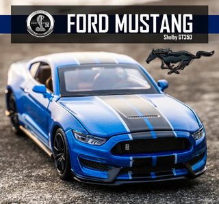 1:32 High Simulation Supercar Ford Mustang Shelby GT350 Car Model Alloy Pull Back Kid Toy Car 4 Open Door Children's Gifts GT500 Alodia Store