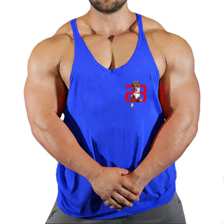 Skull Fitness Clothing Bodybuilding Shirt Men Top Fitness Sleeveless Sweatshirt Gym T-shirts Suspenders Man Men's Vest Stringer Alodia Store