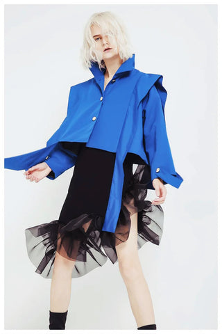 DEAT 2023 Autumn Women's Coat New Fashion Turn-down Collar Solid Alodia Store