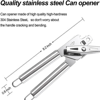 Can Opener Kitchen Accessories Gadget Sets Bottle Openers Stainless Steel Ergonomic Manual Kitchen Tools Free 2 Blades Alodia Store