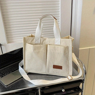 Women's Corduroy Tote Bag Large Capcity Handbags for Women Alodia Store