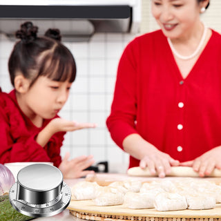 Stainless Steel Kitchen Timer with Magnetic Base Manual Mechanical Cooking Timer Countdown Cooking Tools KitchenTimer Alodia Store