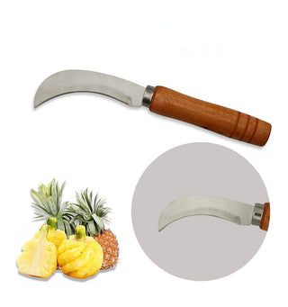 1 Piece Stainless Steel Kitchen Tools Pineapple Knife Vegetable & Fruit Peeler Coconut Mango Banana Wooden Handle Cutter Alodia Store