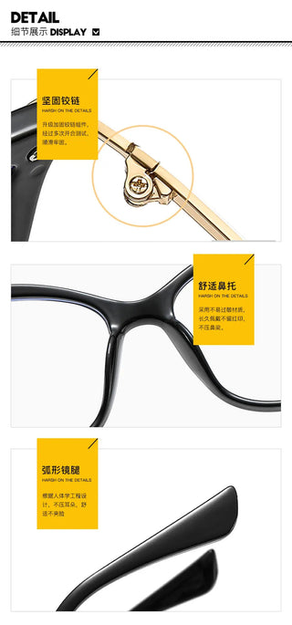 Anti Blue Light Blocking Cat Eye Oculos Mujer Glass Women Fashion Luxury Designer Optical TR90 Eyeglasses Frame Classic Eyewear Alodia Store