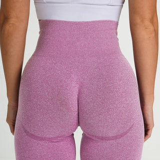 Seamless Women's Sports Yoga Shorts Leggings Fitness Tight Gym Running High Waist   Workout Three Piece Scrunch Biker Pants Alodia Store
