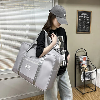 BWBW Large Capacity Students Move Rolling Luggage Folding Travel Bag Suitcase Wheels Alodia Store