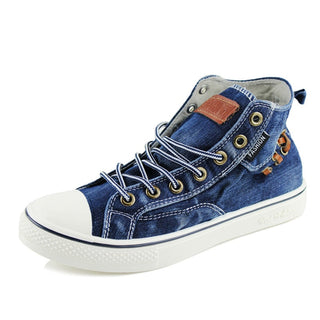 Denim Fashion Sneakers Women's Sneakers Thick Sole Ladies Brand Shoes Plus Size 42 ZHK040 alodia store