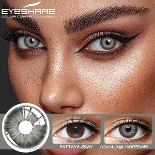 EYESHARE Color Contact Lenses for Eyes 2pcs Natural Brown Contact Lenses Gray Blue Lenses Yearly Beautiful Pupil Contact Lenses Alodia Store