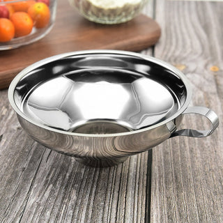 Stainless steel wide-mouth funnel jam salad dressing funnel large multi-function wine leak oil leak kitchen accessories gadgets Alodia Store