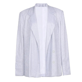 Women Shiny Blazer Office Lady Alodia Store