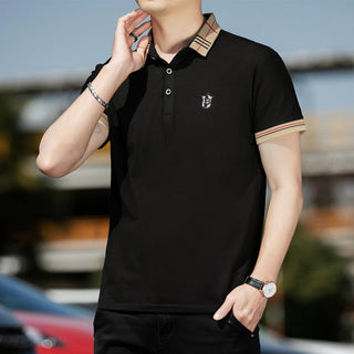 100% Cotton Breathable Brand Polo Shirts Men's Clothing Summer Tops Short Sleeve Casual Cotton Luxury Quality Fashion Clothes alodia store