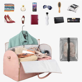 2024 Fashion Large PU Folding Suit Storage Bag Women High Capacity Luggage Alodia Store