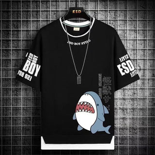 2022 New Men's T Shirts Japan Fashion Short Sleeve T Shirts Men Casual Summer Men Clothing Harajuku Print Graphic T Shirts Men Alodia Store
