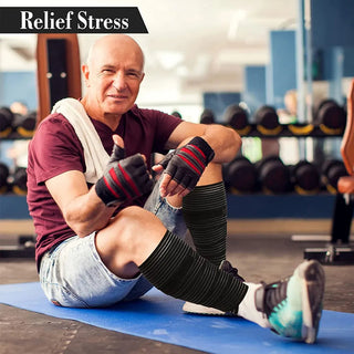 1Pcs Elastic Compression Knee Bandages Fitness Pressurized Straps for Gym Weight Lifting Squats Leg Compression Training Wraps Alodia Store