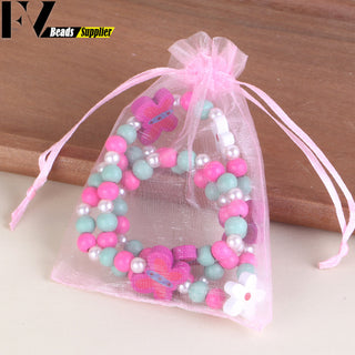 33 Style Colorful Wooden Cute Animal Flower Cartoon Children's Necklace Bracelet Girl's Child Jewelry Kids Toys Birthday Gifts Alodia Store