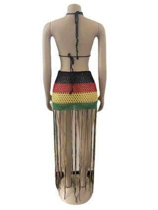 Bodyconclothes Colorful Hand Crochet Two Piece Set Alodia Store