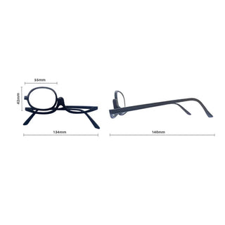 Women Magnifying Glasses Makeup Reading Glass Folding Eye Make Up Reading Glass PC Frame +1.0~+4.0 Resin Lens Alodia Store